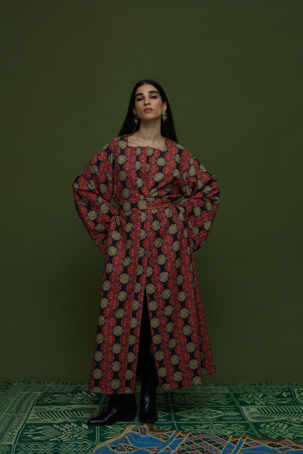 TAPIS OVERCOAT (KYNOURIA BLACK PRINT)