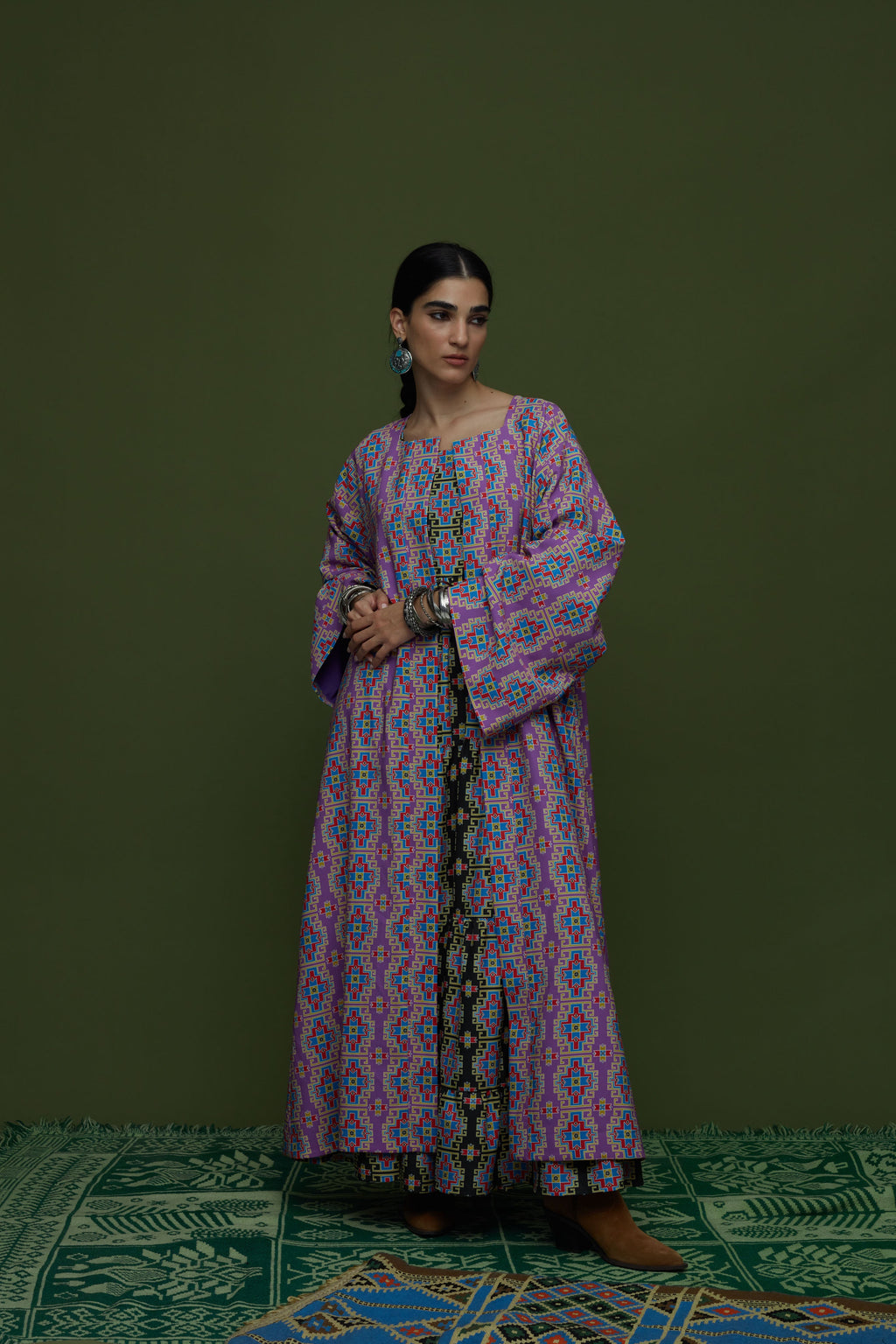 TAPIS OVERCOAT (LEONIDIO MAUVE  PRINT)