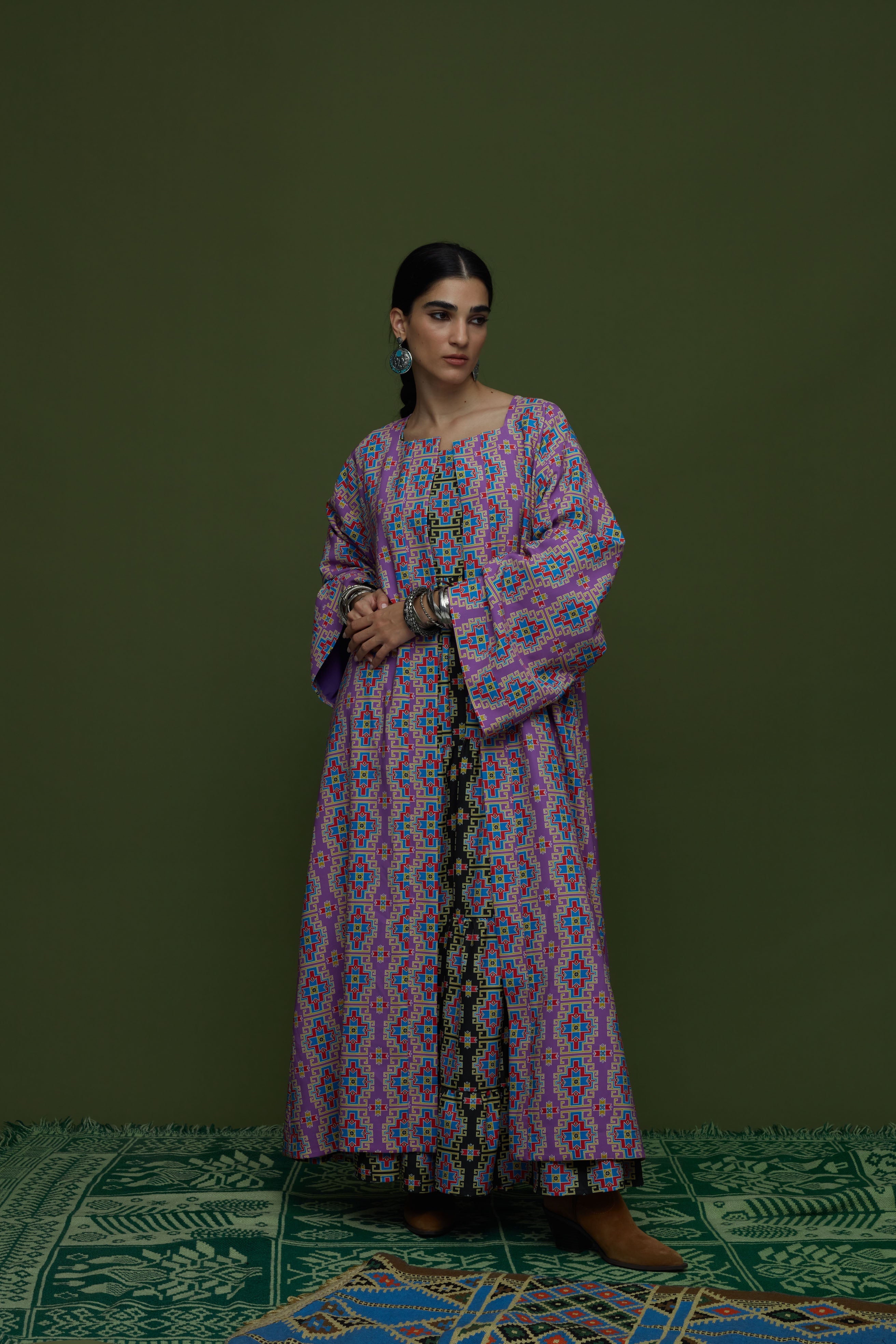 TAPIS OVERCOAT (LEONIDIO MAUVE  PRINT)