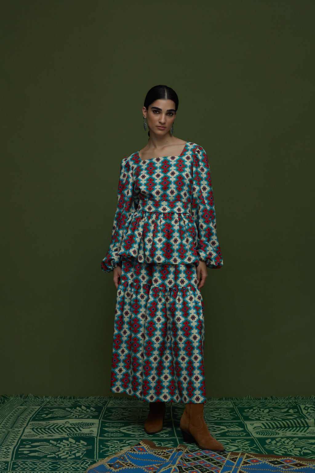 ARGALIOS SKIRT (PERA MELANA BEIGE PRINT)