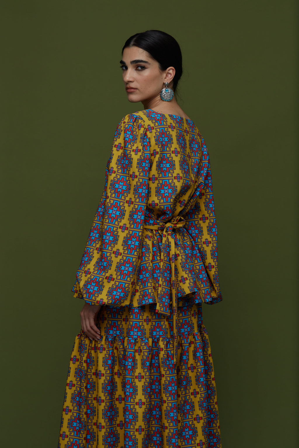 ARGALIOS TOP (LEONIDIO MUSTARD PRINT)