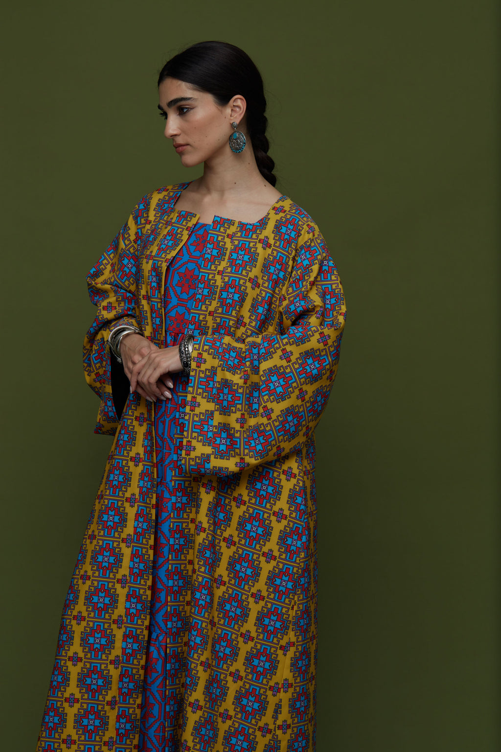 TAPIS OVERCOAT (LEONIDIO MUSTARD PRINT)