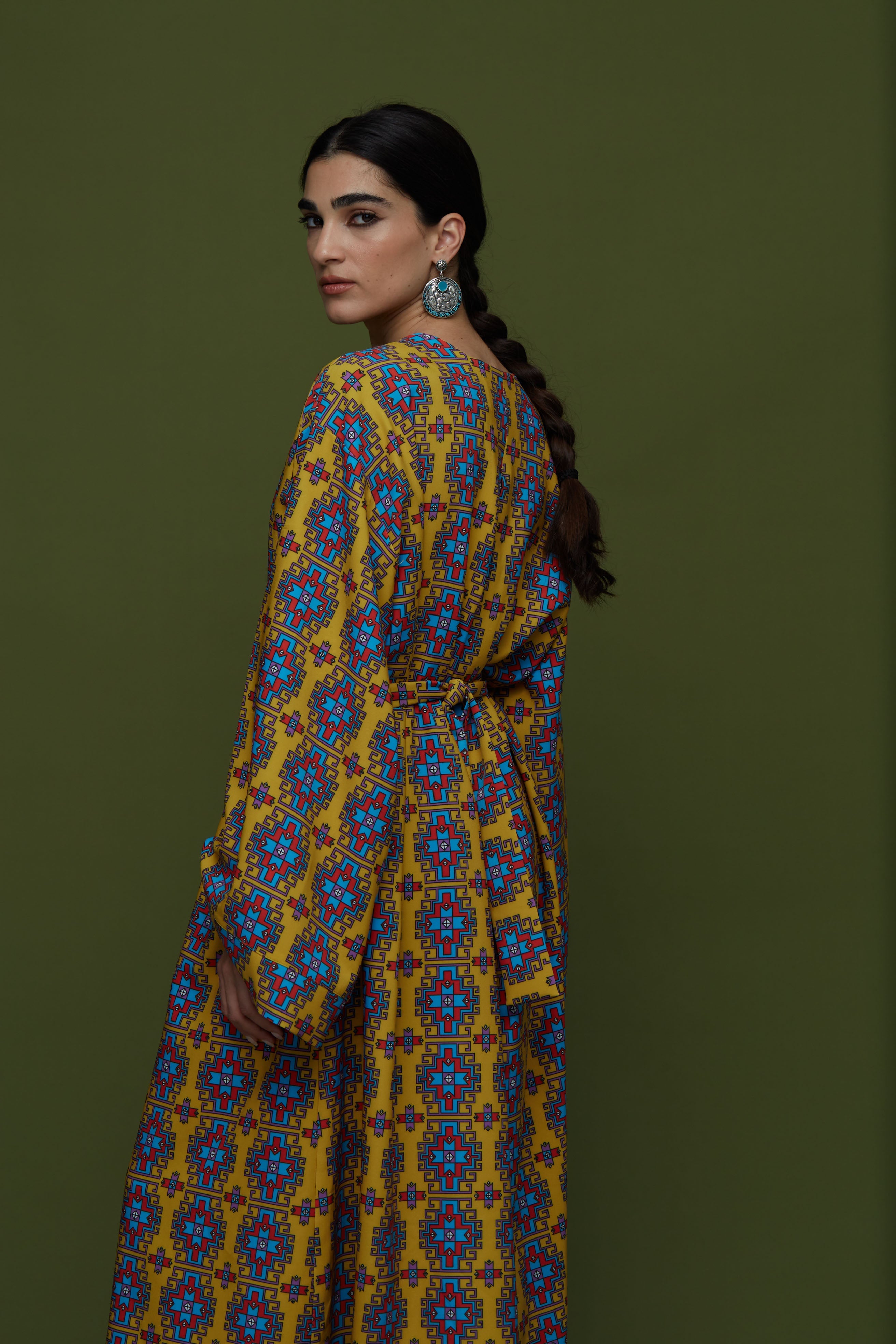 TAPIS OVERCOAT (LEONIDIO MUSTARD PRINT)